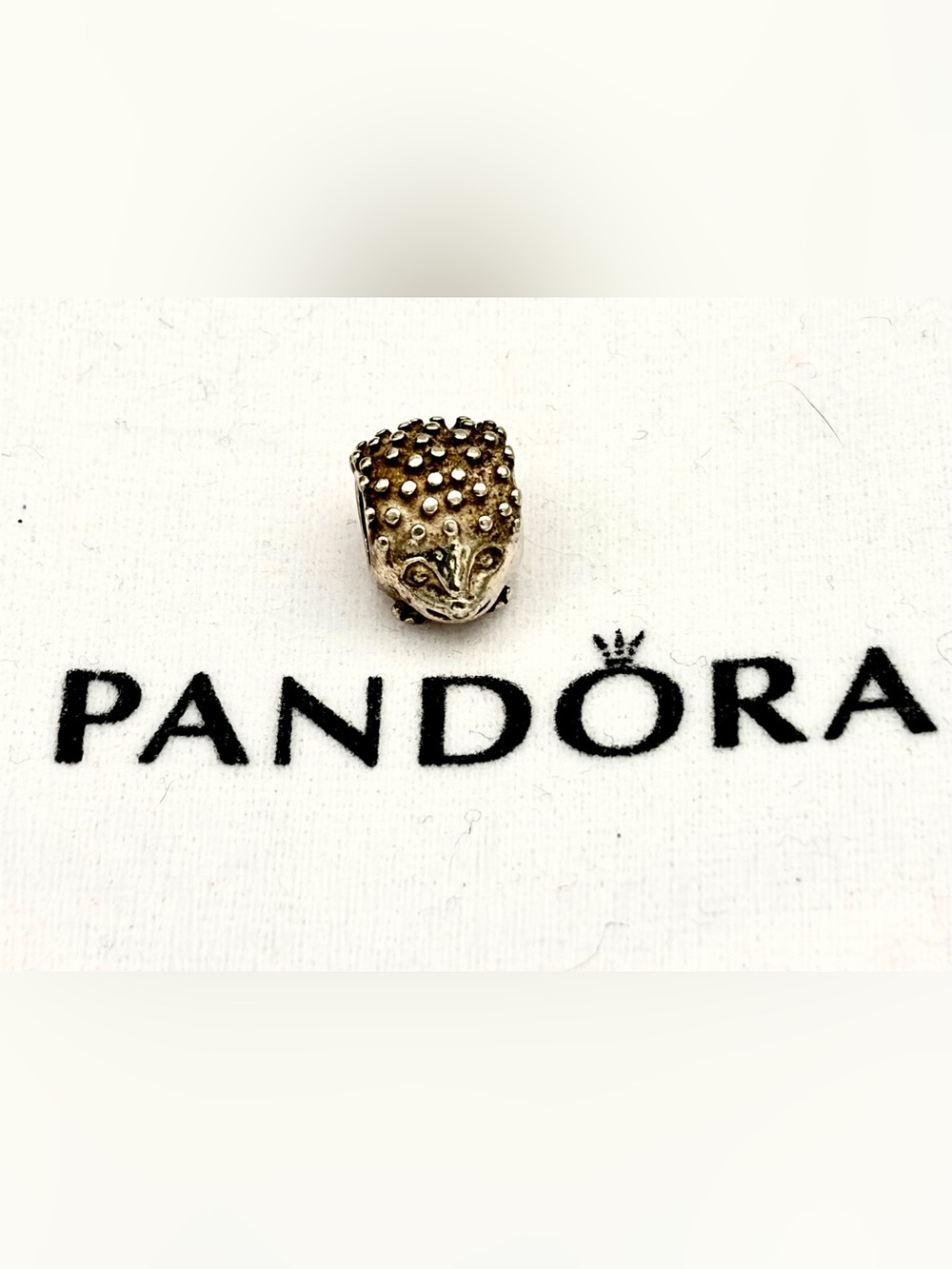 Pandora Silver Hedgehog Charm - Sterling Animal Bead Retired 790333